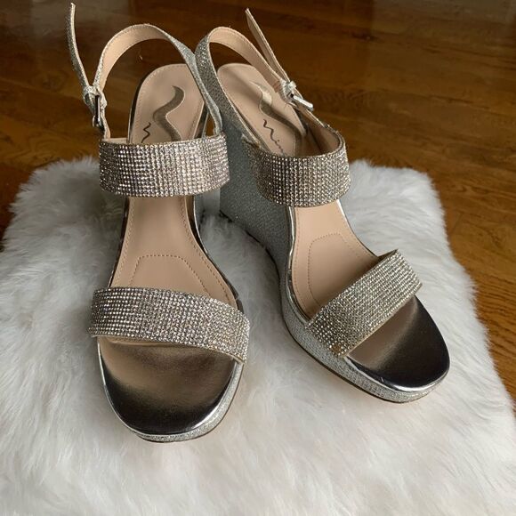 Nina Rhinestone Embellished‎ Sandals - Picture 6 of 11